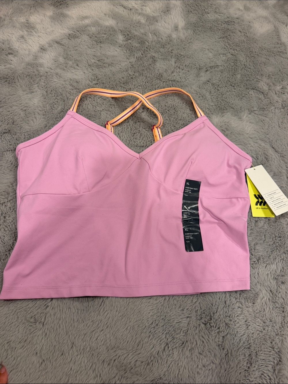 Athletic Pink Strappy Crop Top